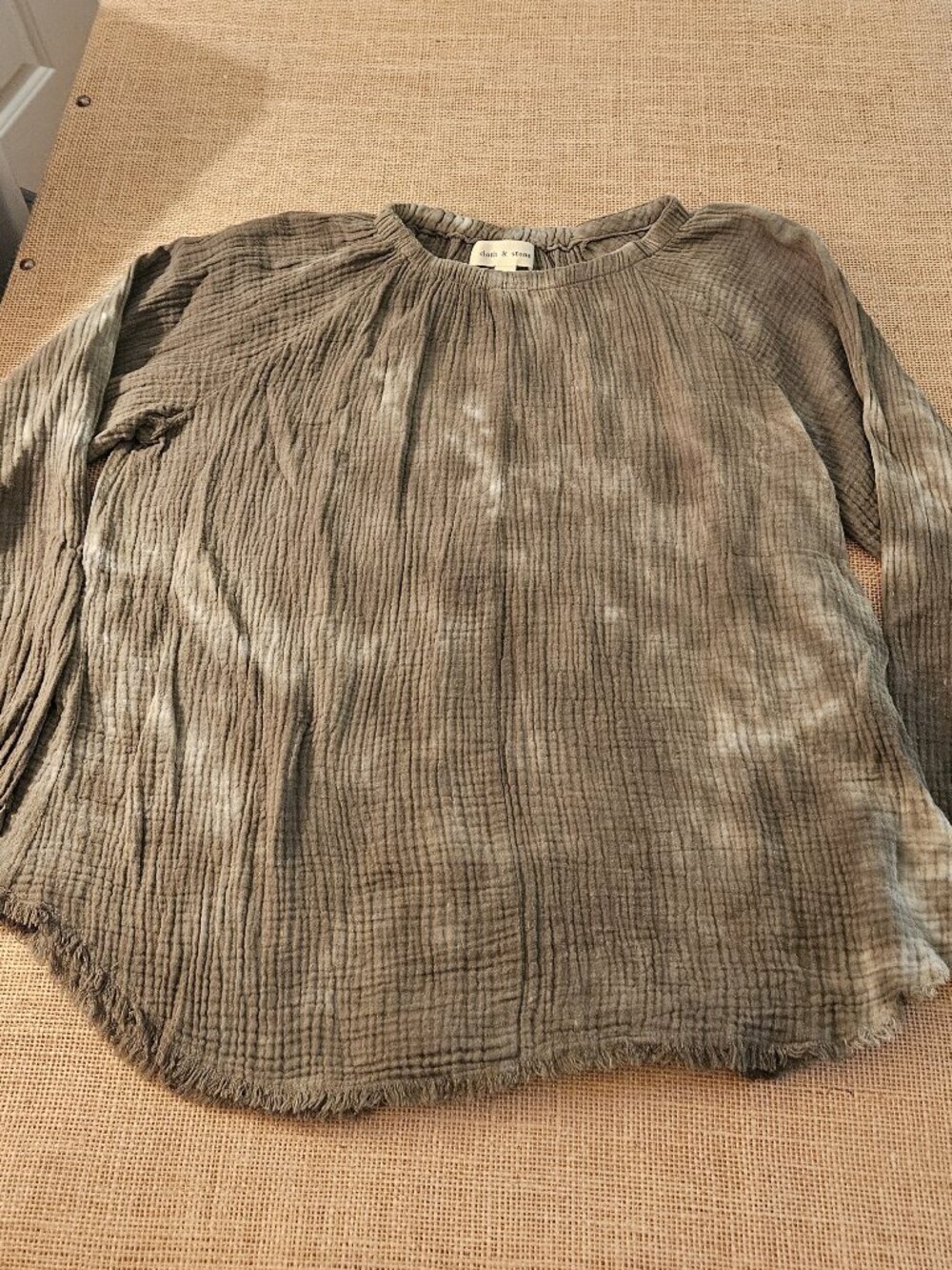Cloth&Stone Green Tie Dye Top